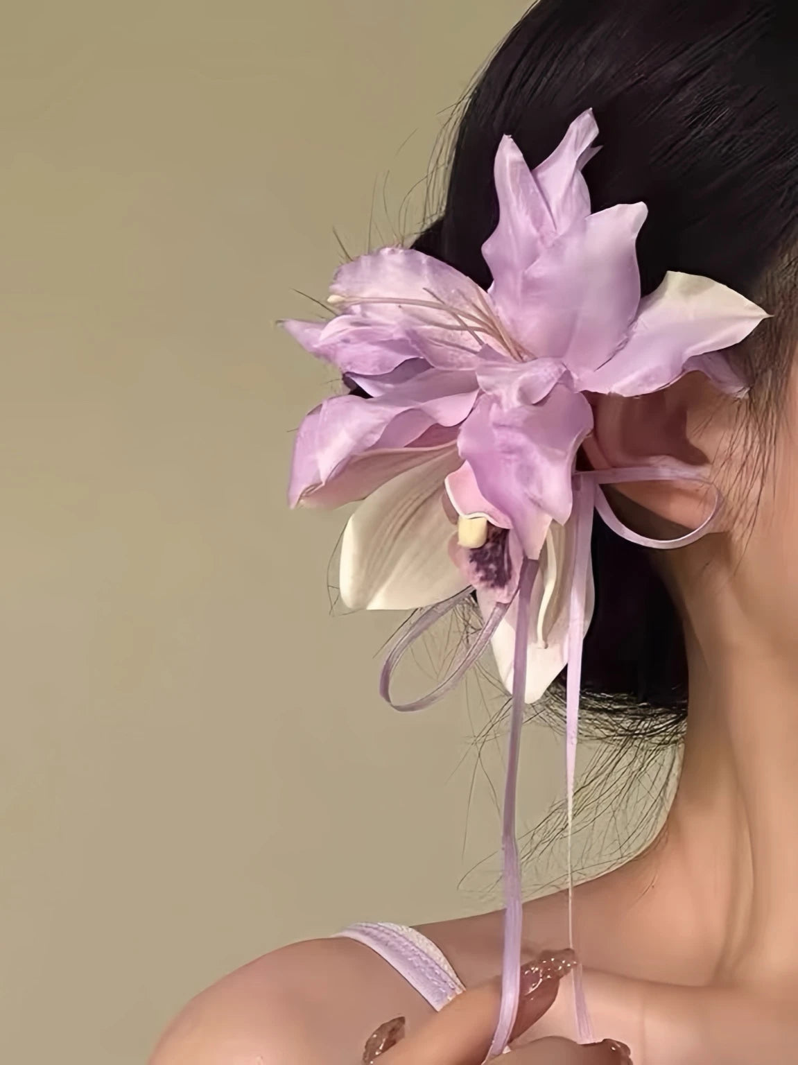 Lily Orchid Blossom Hair Clip