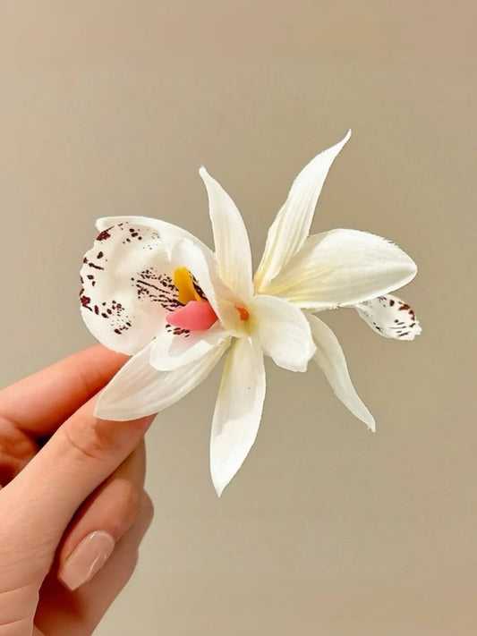 Cymbidium Orchid Flower Hair Clip (3 colours)