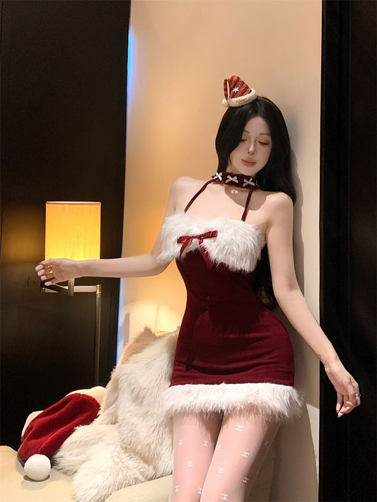 🎄Fluffy Bunny Mini Dress 🎄