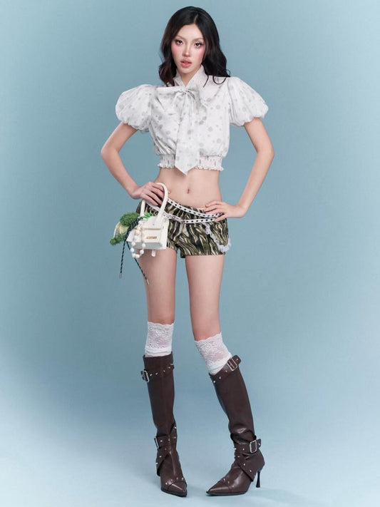 CHAN CLUB Mini Bi Top & Short with Belt