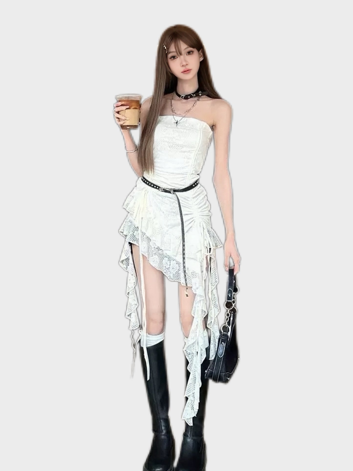 Cowboy Lace Top with Belt