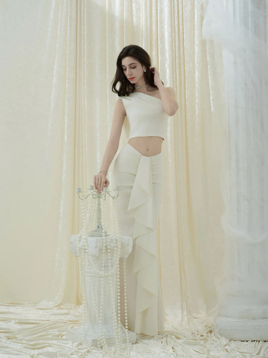 Crow Crew Hera Draped Top and Maxi Skirt Set