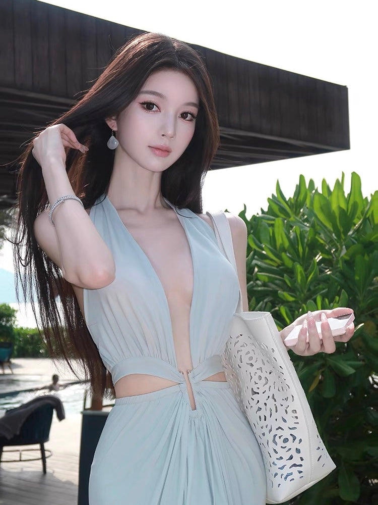 Glacier Blue Maxi Dress