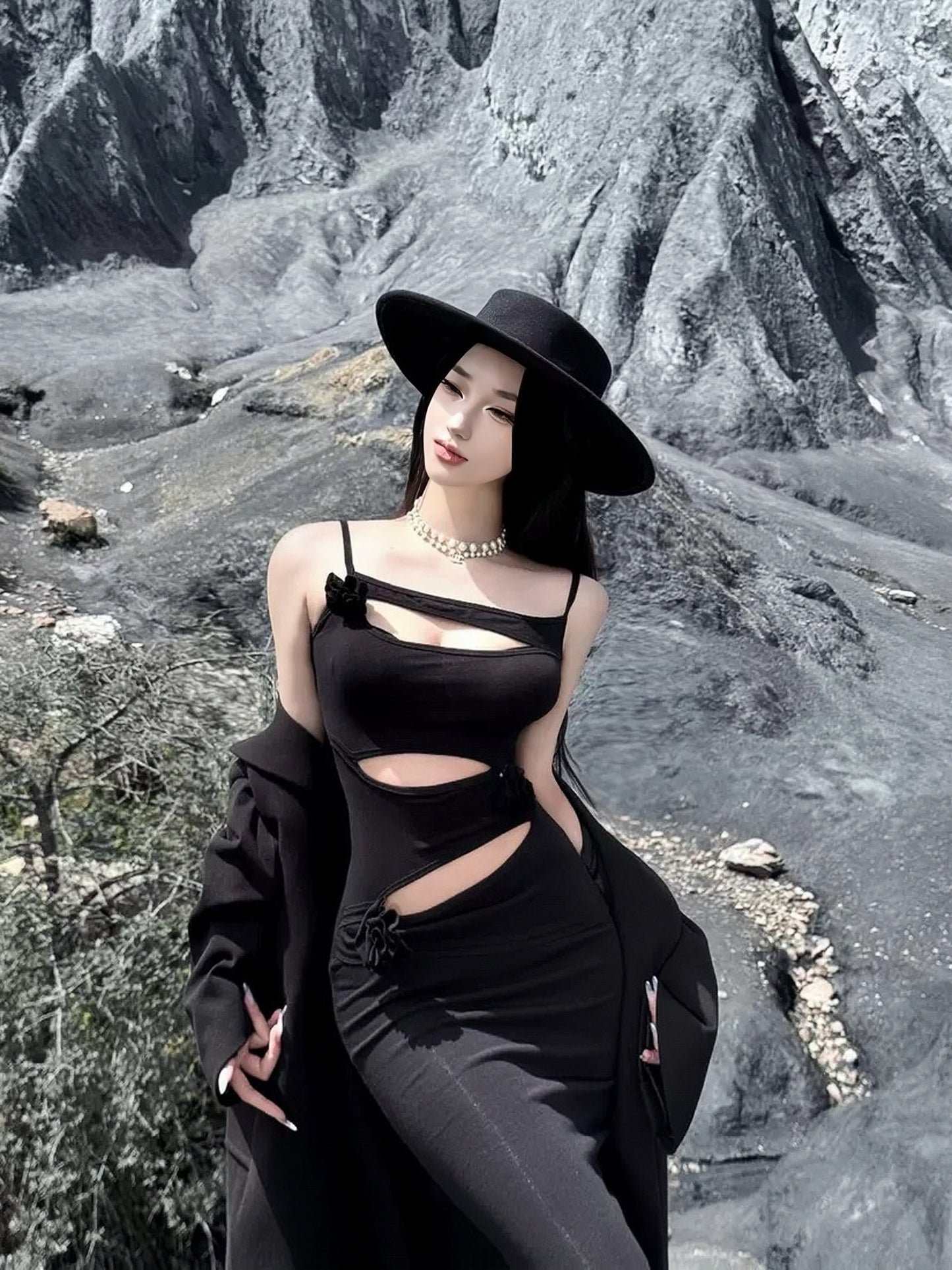 Cecelia Flora Knit Maxi Dress