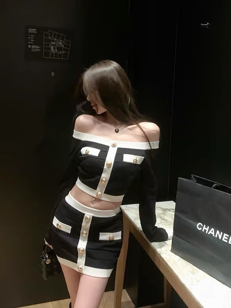 Brooklyn Knit Set - Top and Skirt