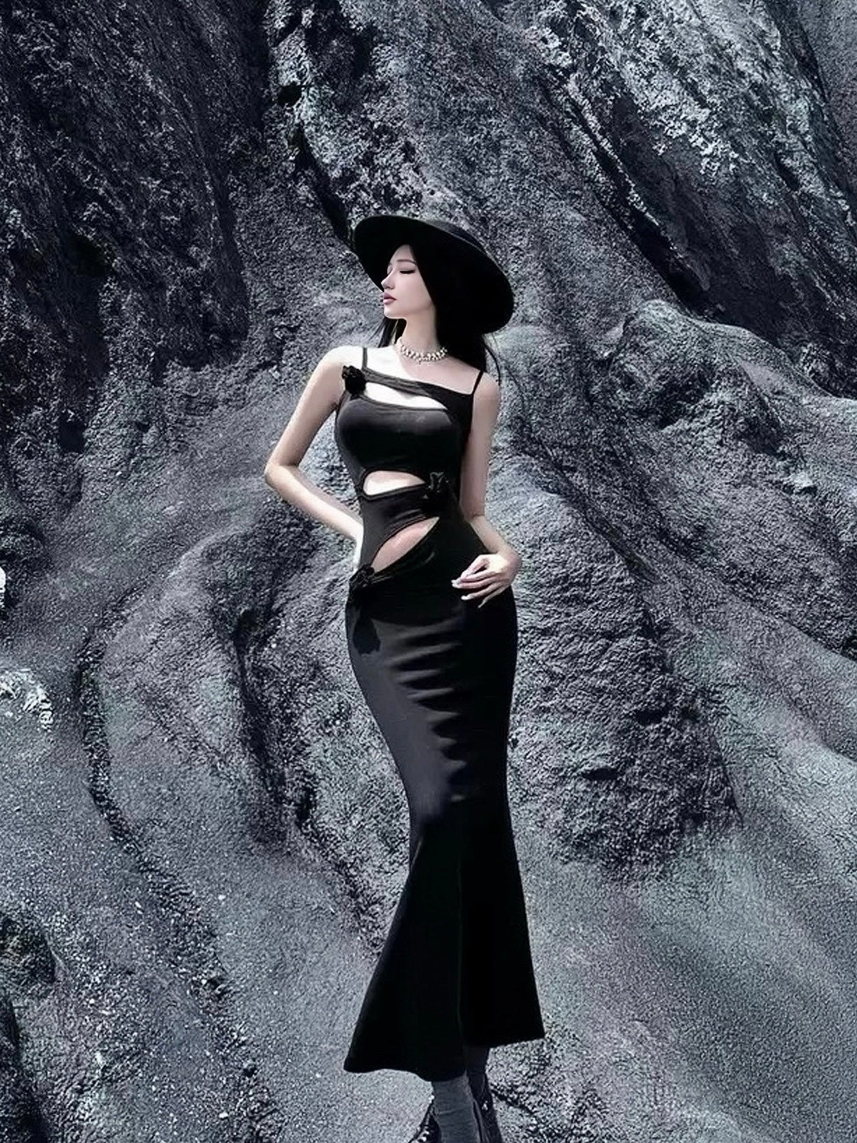 Cecelia Flora Knit Maxi Dress