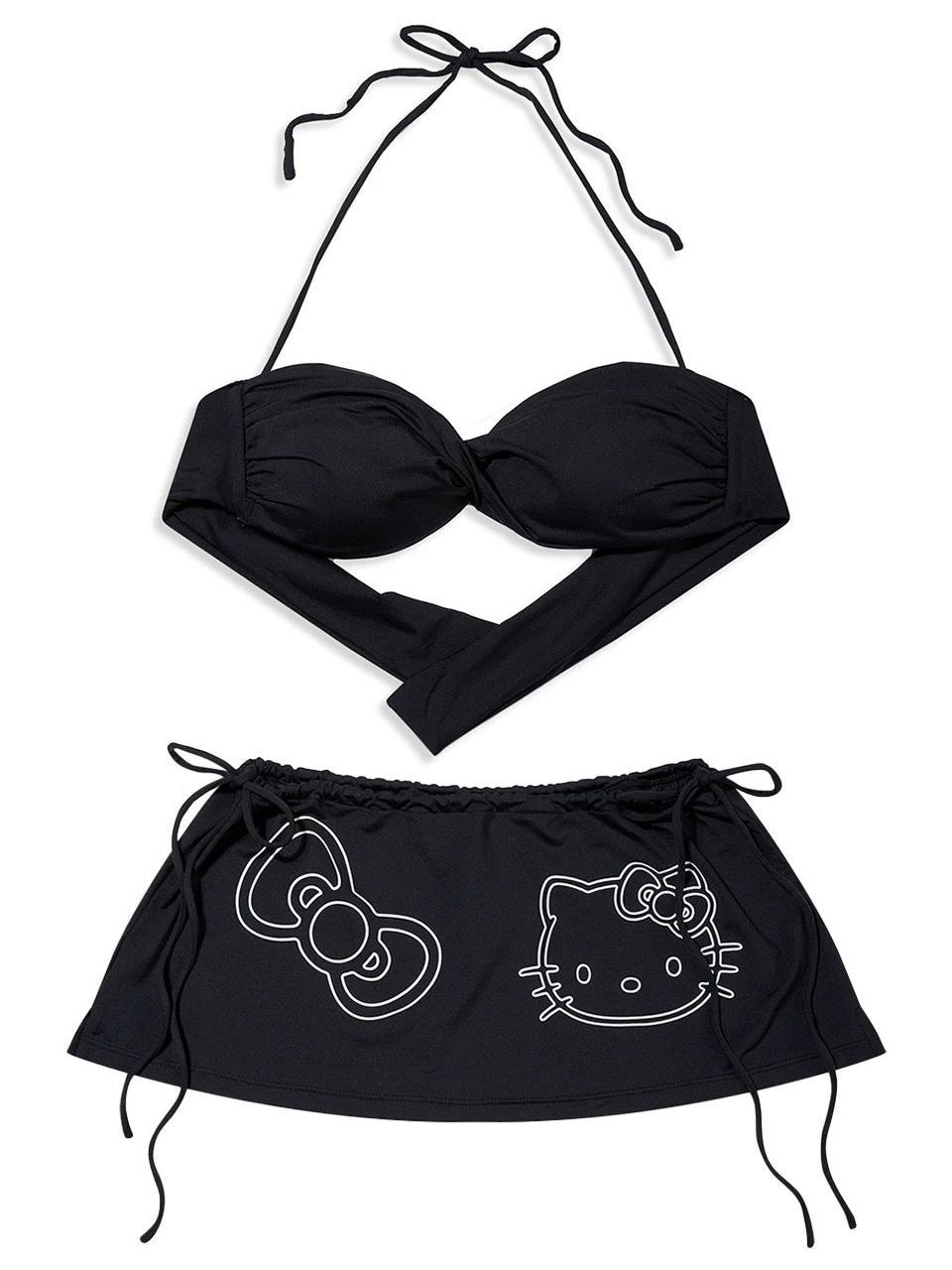 Coastal Pop Kitty Three-Piece Bikini Set