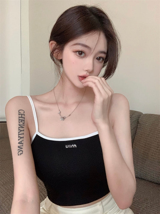 Black Camisole With Built-In Padding