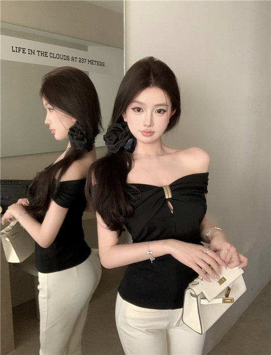 Freya Off-Shoulder Top - Black