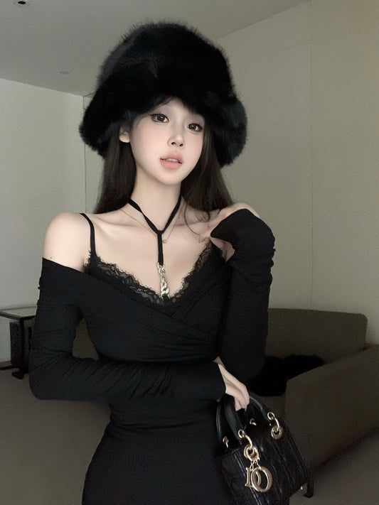 Cruella Diamanté Cami and Long Sleeve Top