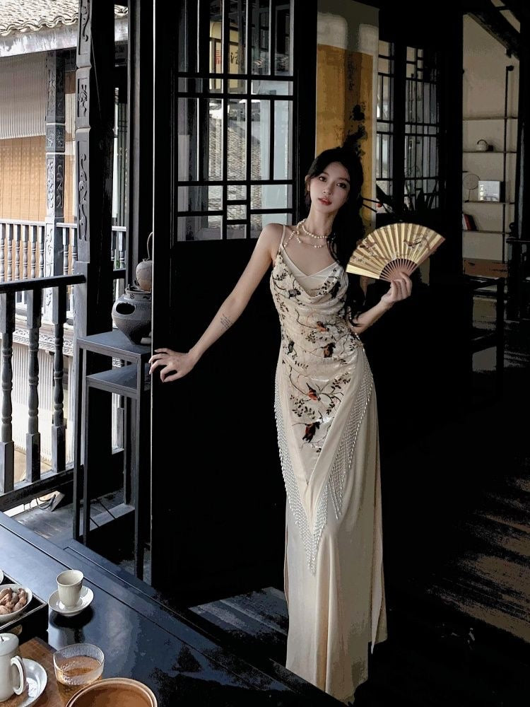 Timeless Elegancy Velvet Maxi Dress with Poncho