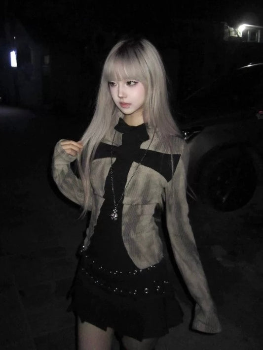 Venom Long Sleeve Top & Belt Skirt