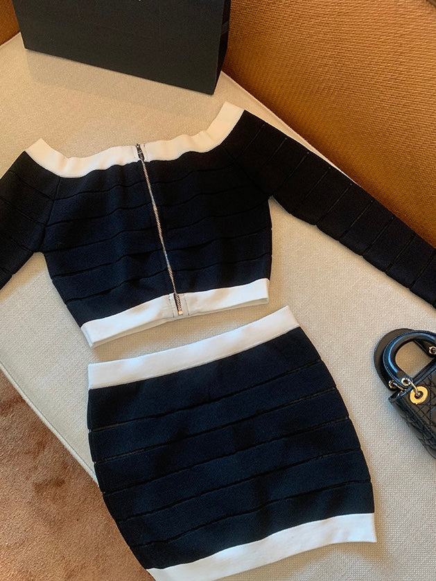 Brooklyn Knit Set - Top and Skirt