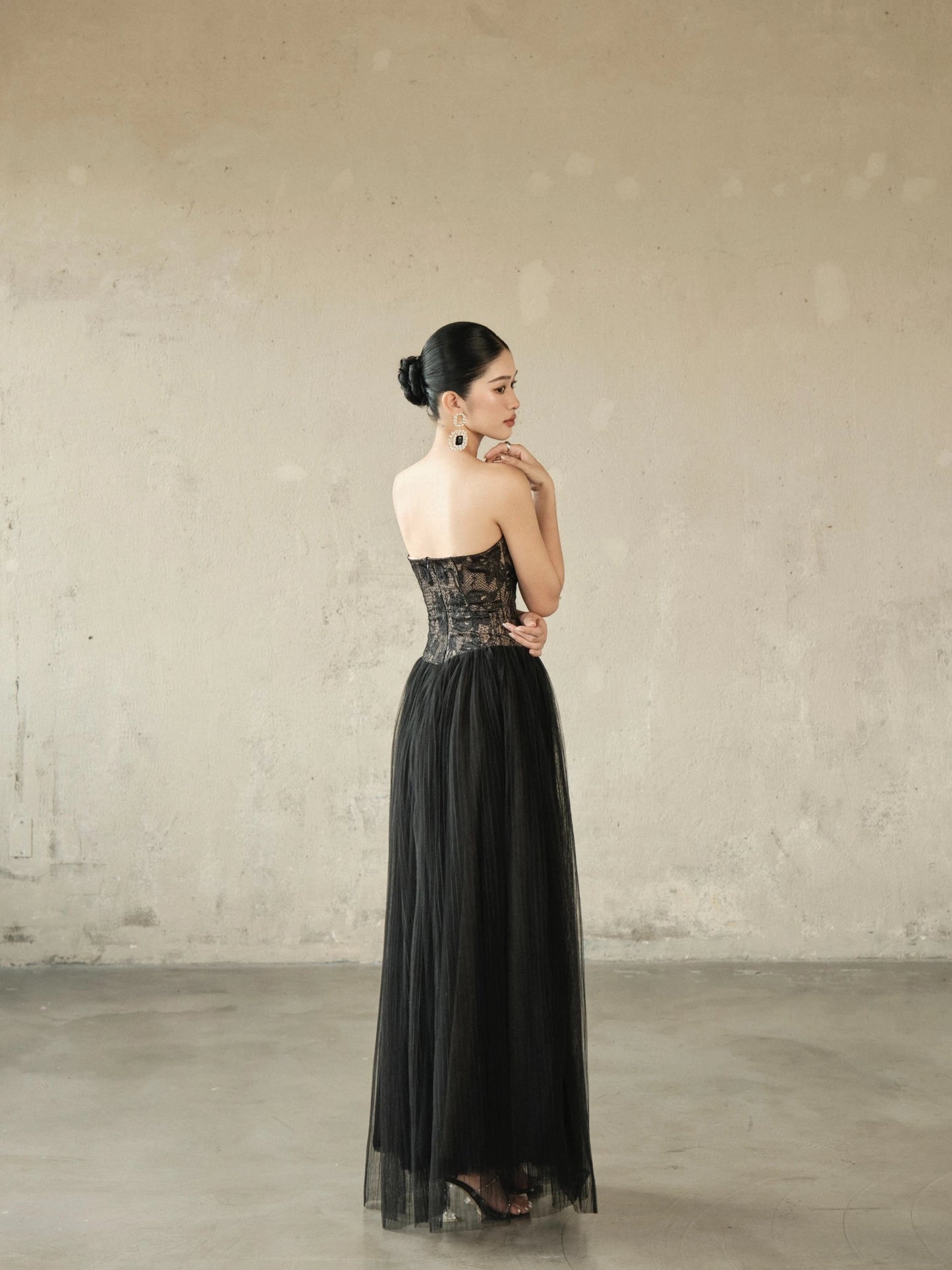 Deliciae Carly Lace Corset Maxi Dress