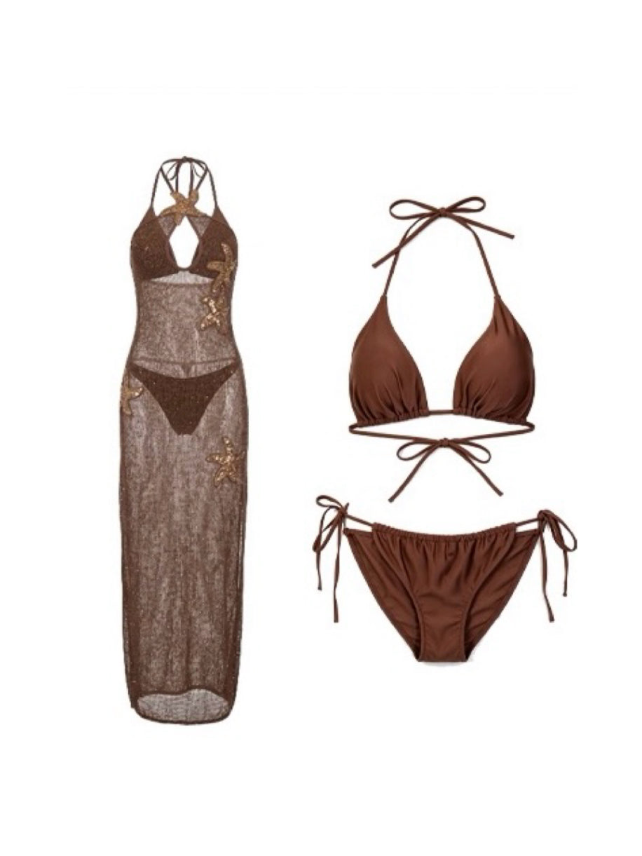 Cocoa Starfish 3 Piece Bikini Set