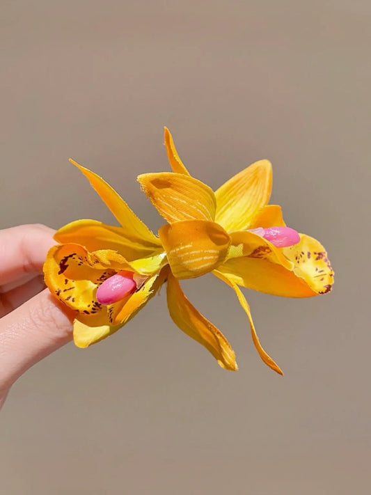 Cymbidium Orchid Flower Hair Clip (3 colours)