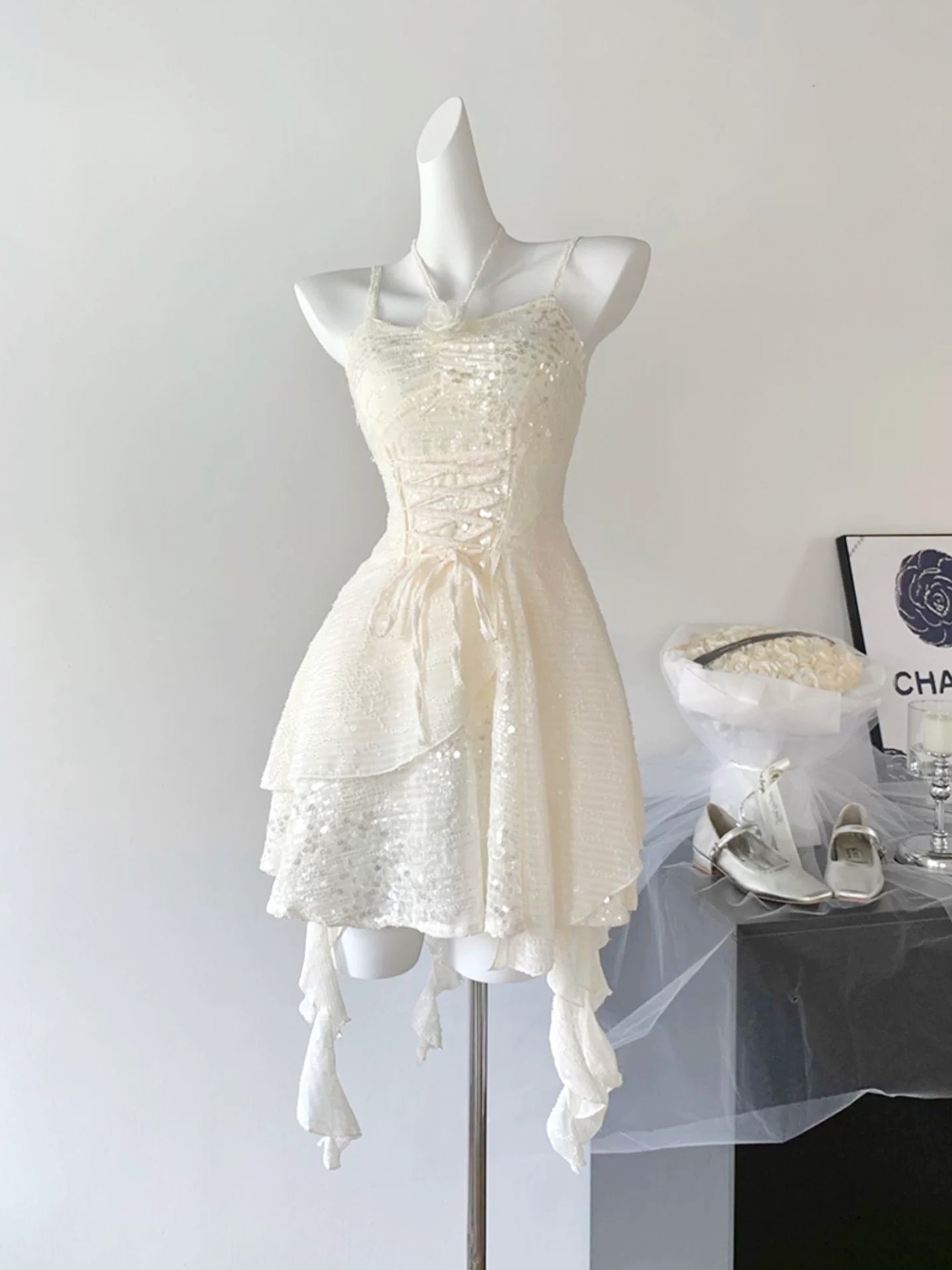 Ivory Mini Dress