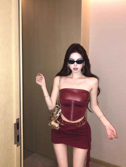 Ruby Venom Two-Piece Set - Top & Skirt