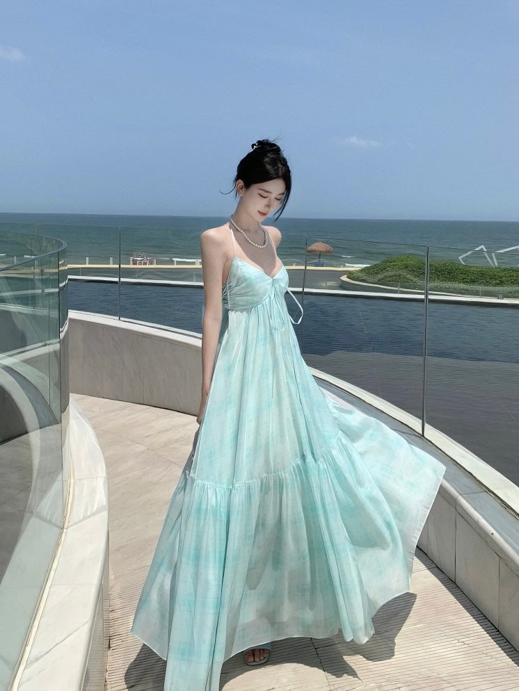 Mint Vibe Plaid Maxi Dress