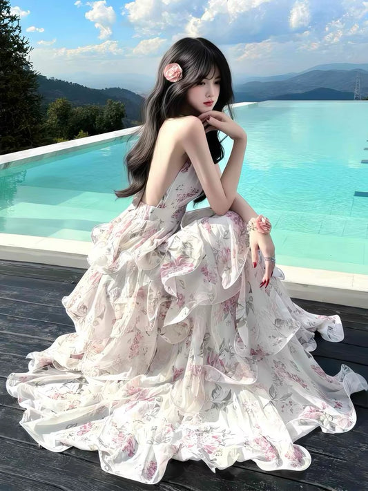Rosé Garden Maxi Dress