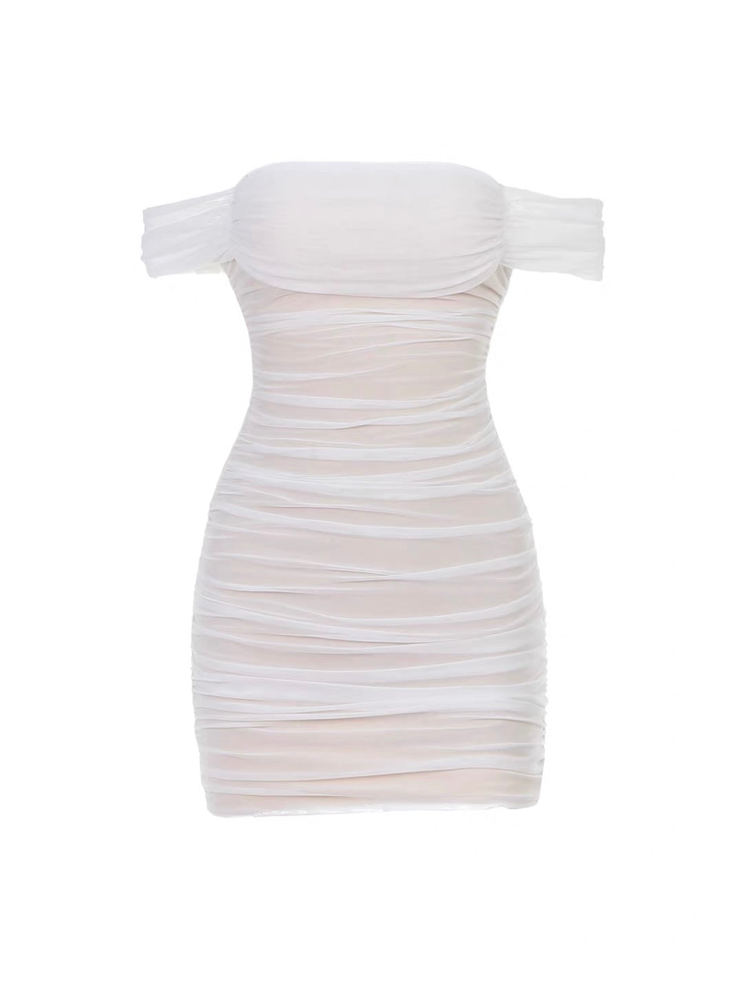 Ivory Veil Mini Dress