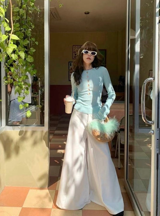 Mint Cut-Out Knit Top