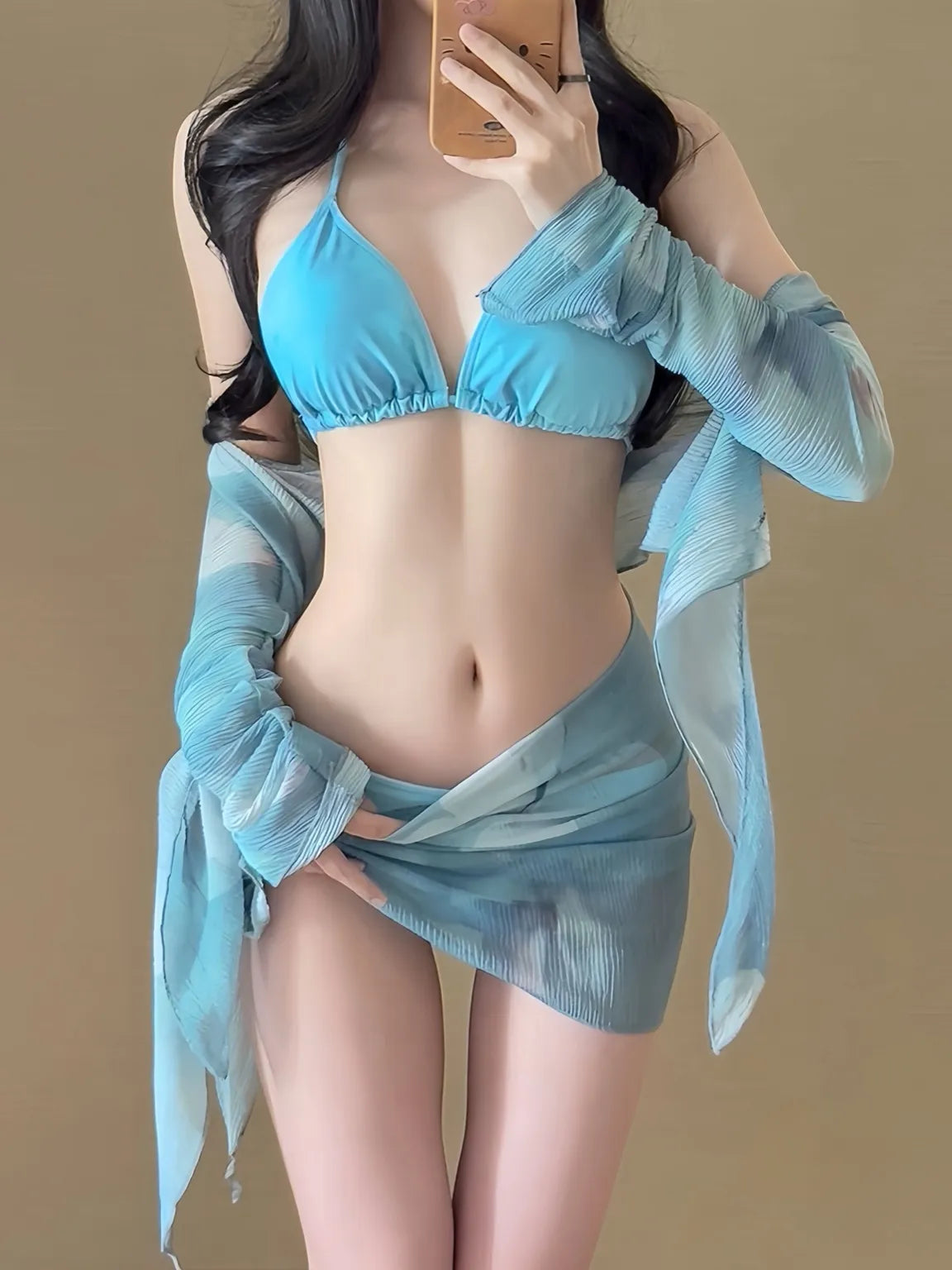 Aqua Dye 4-Piece Bikini Set