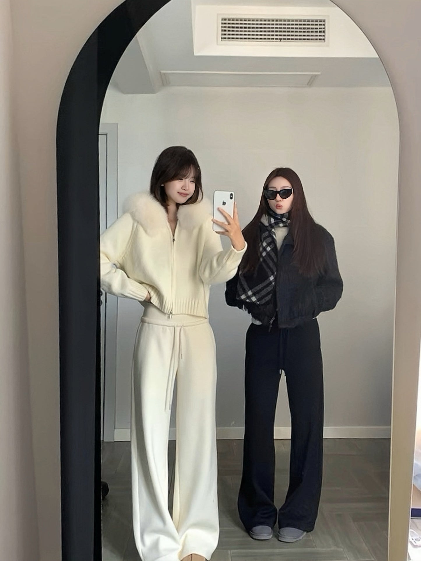 Cozy Fleece-Lined Drawstring Casual Pants