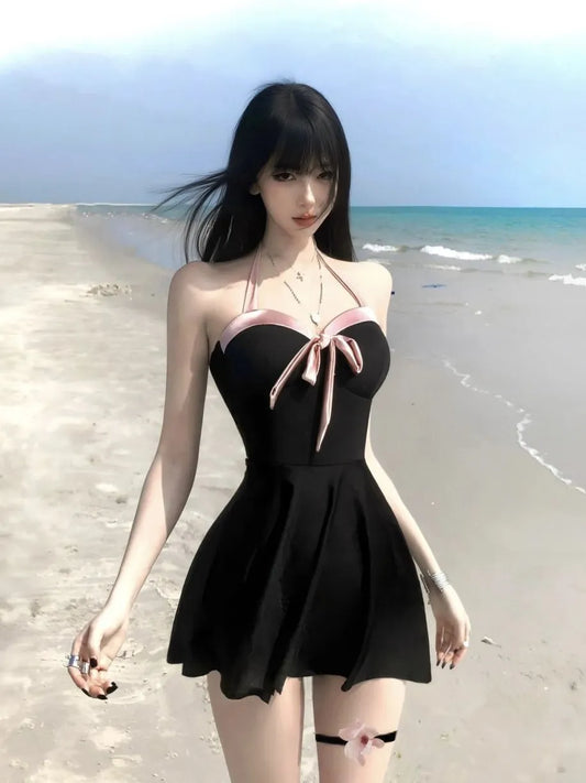 Ocean Doll Black Swim Dress