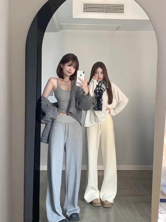 Cozy Fleece-Lined Drawstring Casual Pants