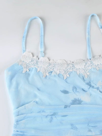 Echos of Moonlace Mesh Maxi Dress