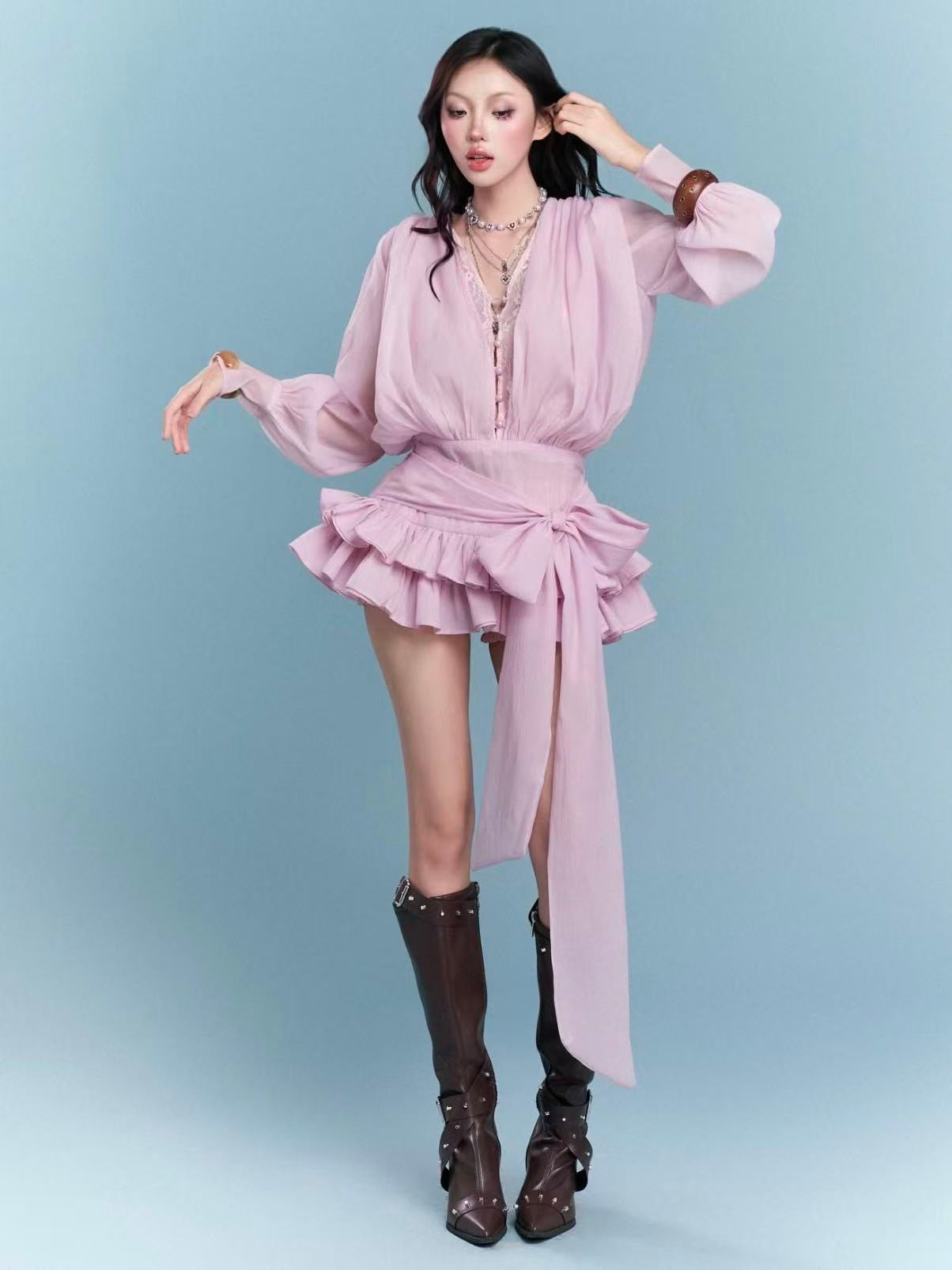 CHAN CLUB Mary Tulip Mini Dress