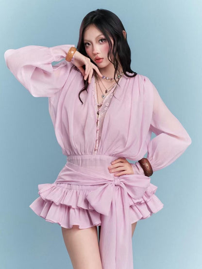 CHAN CLUB Mary Tulip Mini Dress