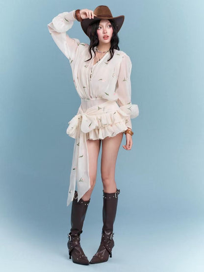 CHAN CLUB Mary Tulip Mini Dress