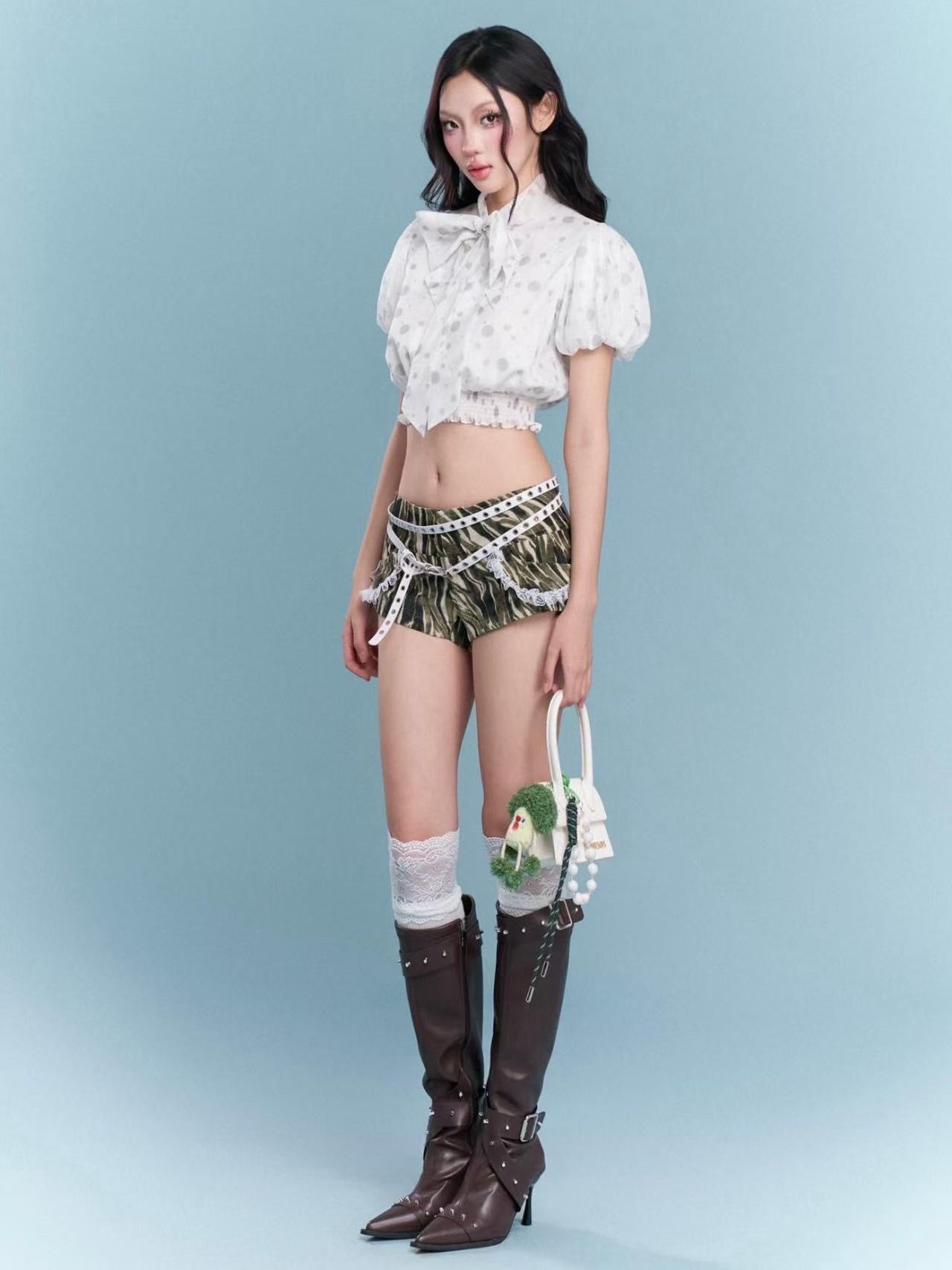 CHAN CLUB Mini Bi Top & Short with Belt