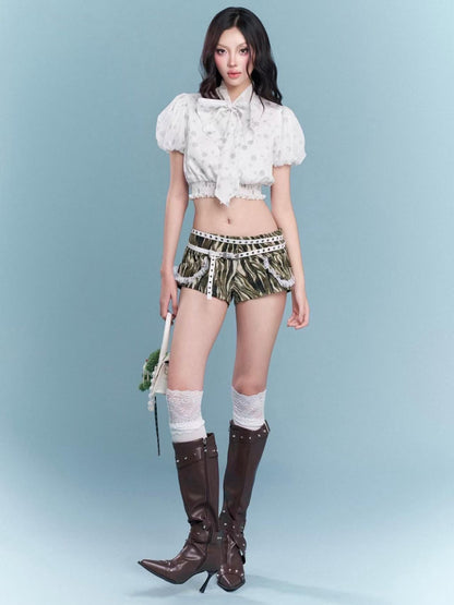 CHAN CLUB Mini Bi Top & Short with Belt