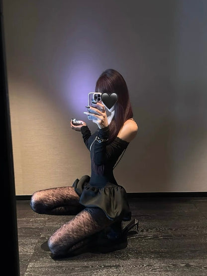 Ciara Lace Off-Shoulder Bubble Hem Playsuit