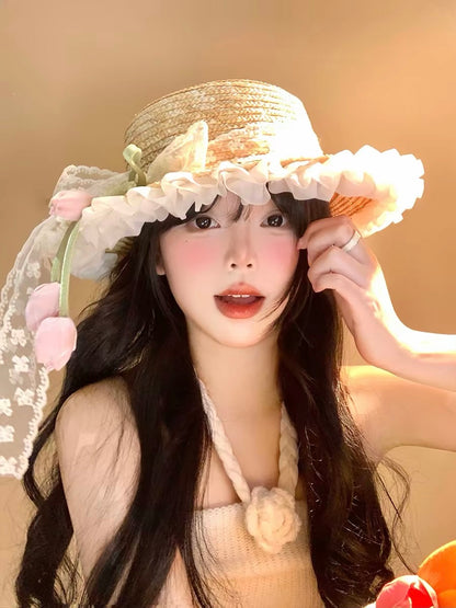 Tulip Lace Straw Hat
