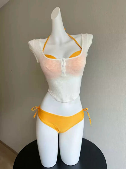 Ultimate Push Up Bikini Set with Cropped Tee
