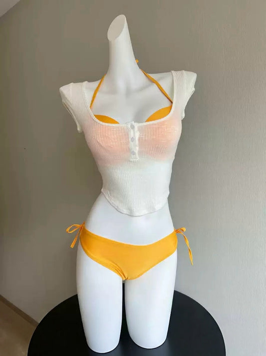Ultimate Push Up Bikini Set with Cropped Tee