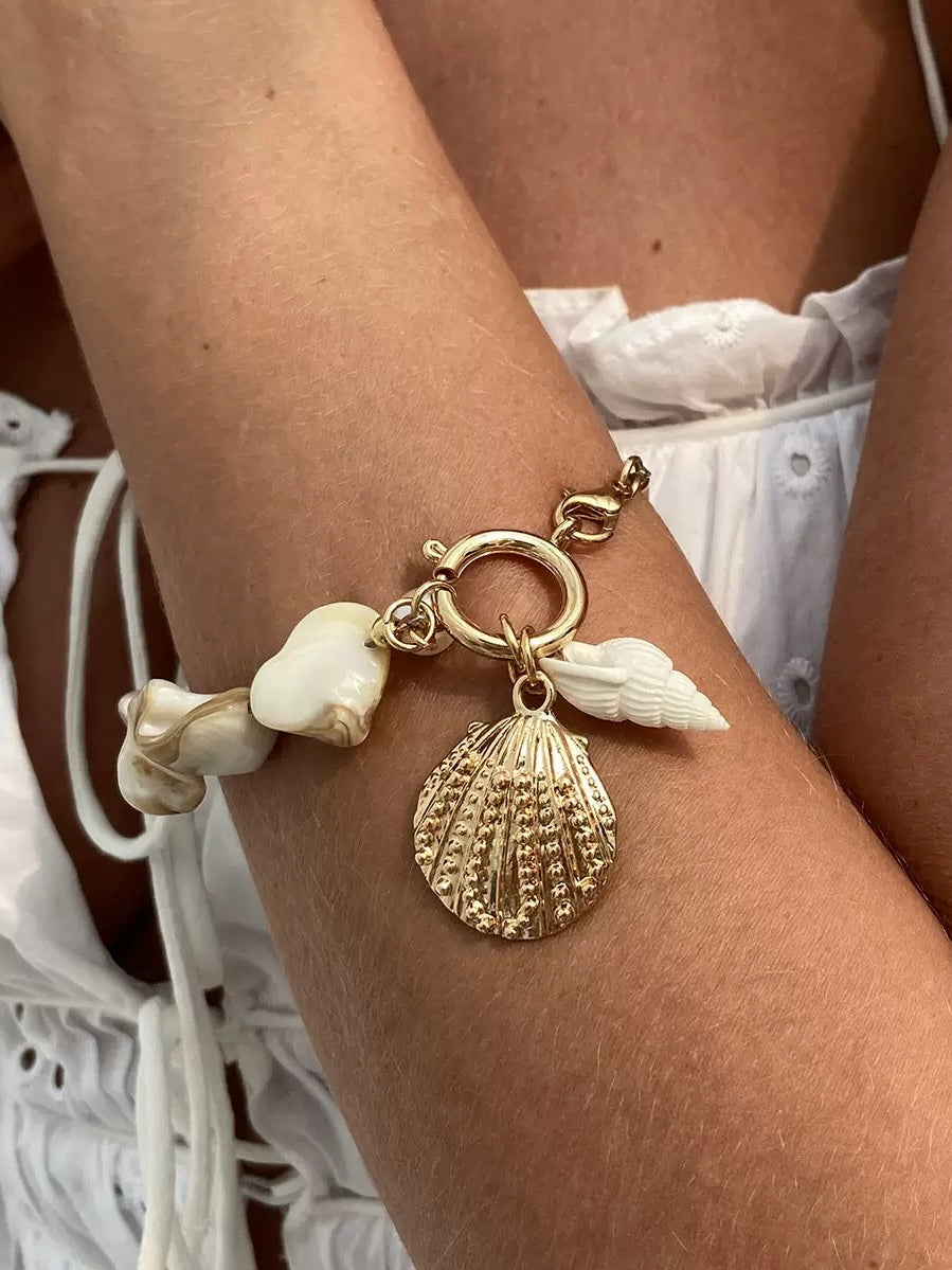 Coastal Shell Charm Necklace & Bracelet