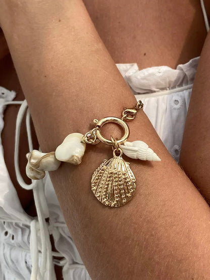 Coastal Shell Charm Necklace & Bracelet