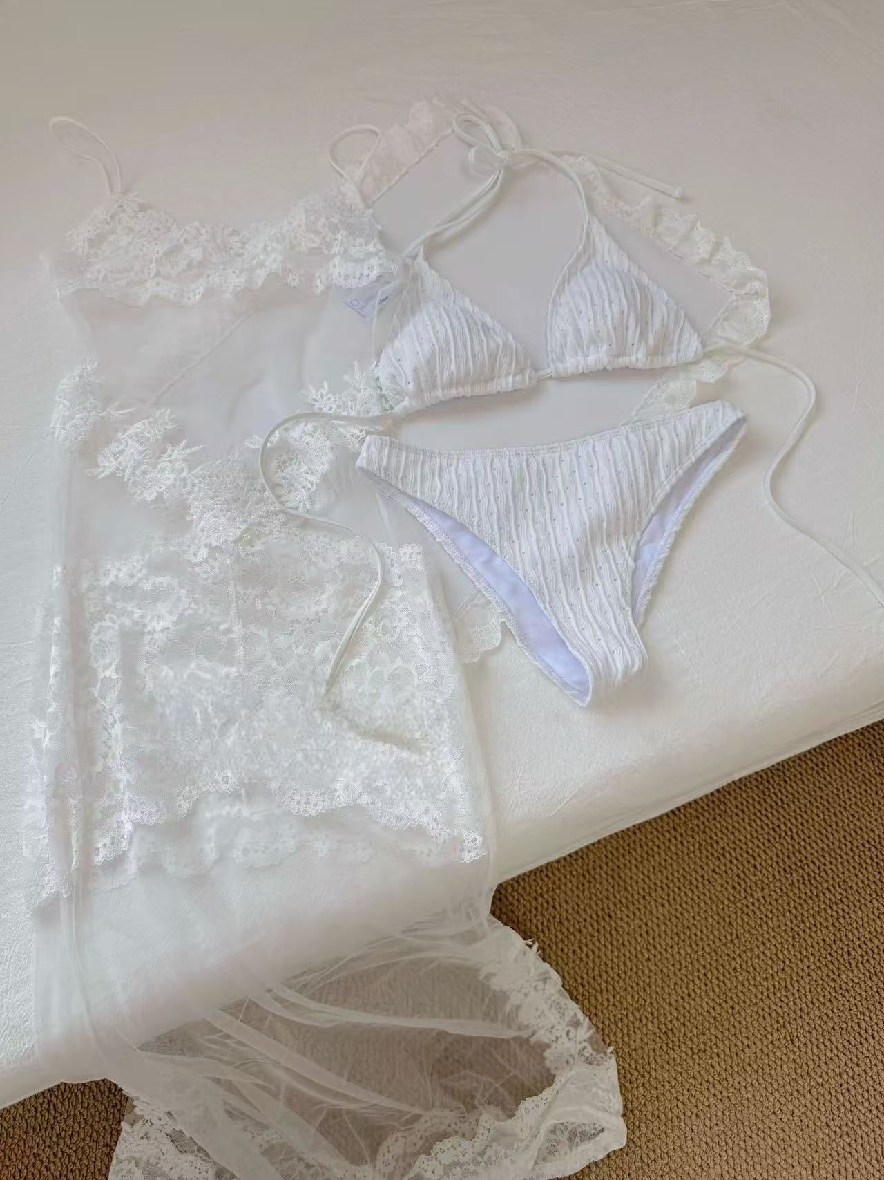 Muse de Lace Bikini Set with Maxi Dress