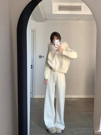 Cozy Fleece-Lined Drawstring Casual Pants