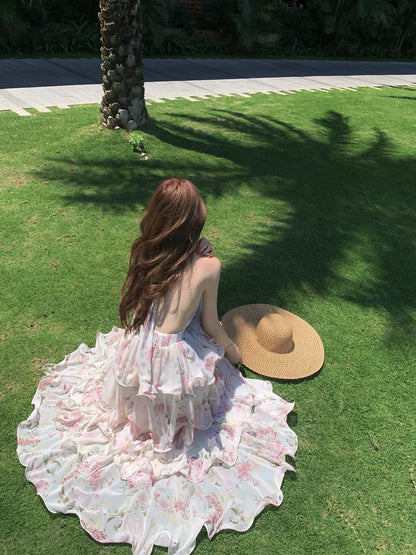 Rosé Garden Maxi Dress