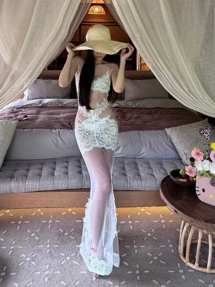 Muse de Lace Bikini Set with Maxi Dress