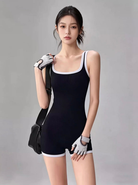 Noir Contrast One-Piece Swimsuit