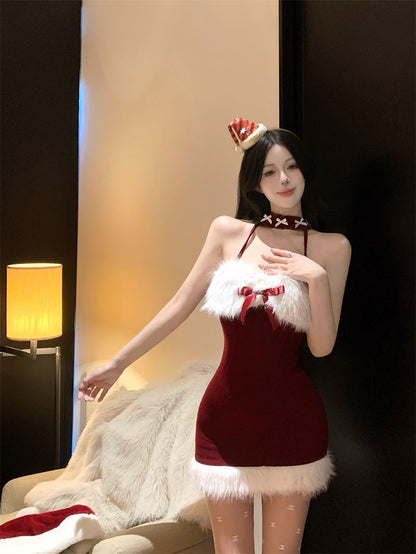 🎄Fluffy Bunny Mini Dress 🎄