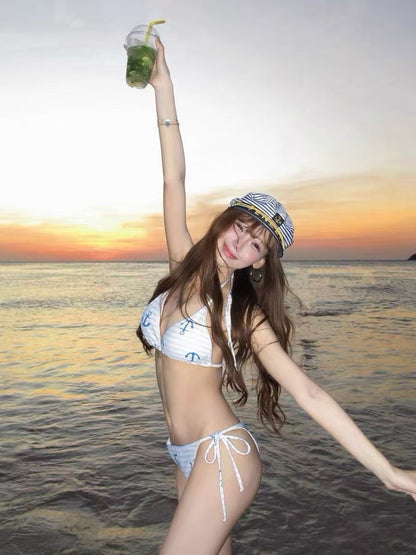 Sail Away Three-Piece Bikini Set