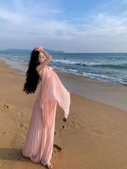 Till Dawn Top & Maxi Skirt Set - Pink